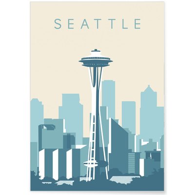 Poster Seattle L'AFFICHERIE