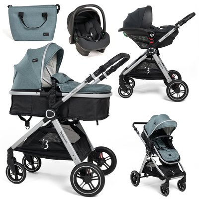 Poussette combinée trio 3 en 1 - siège auto I-size 40-87cm  – nacelle – dès la naissance – jusqu’à 22kg  - Nicea BEBELISSIMO J'AIME