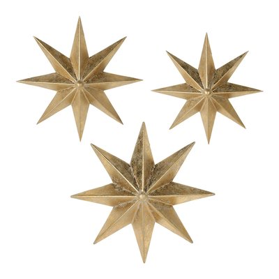 Set de 3 Étoiles en métal MATHILDE M