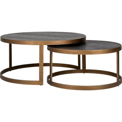 Tables gigognes rondes, Blackbone gold RECOLLECTION