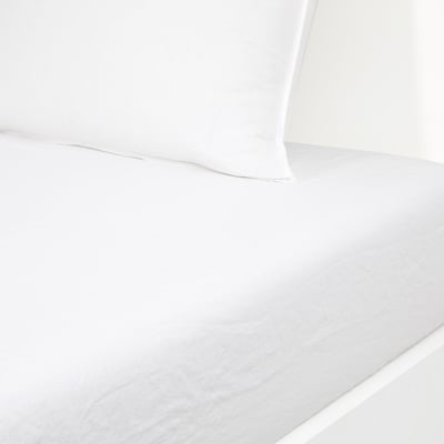 Drap housse  en lin lavé,PETIT JOUR DESFORGES
