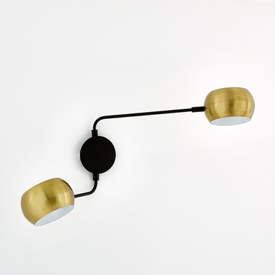 Elori Black & Brass Double Wall Light LA REDOUTE INTERIEURS