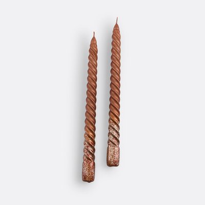 Lot de 2 bougies torsadées paillettes, Caspar LA REDOUTE INTERIEURS