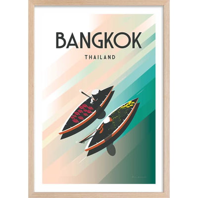 Affiche ville voyage Bangkok Thailand HEXOA