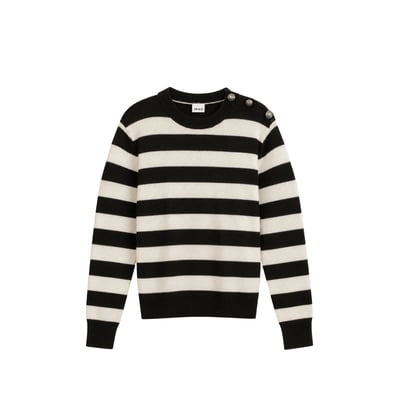Pull tricot laine motif rayures IKKS