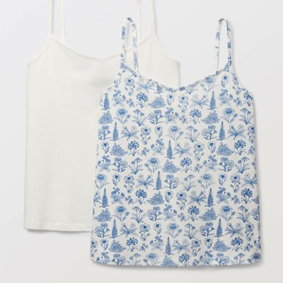 Lot de 2 caracos fines bretelles en coton BIO GOTS MONOPRIX