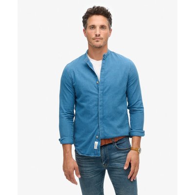 The Merchant Store - Chemise à col tunisien indigo SUPERDRY