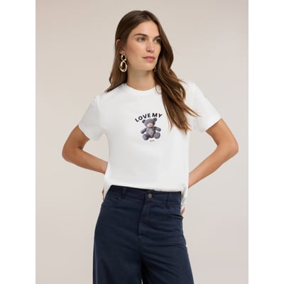 T-shirt col rond avec imprimé MOTIVI