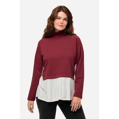 Sweat-shirt en coton bio à col montant et ULLA POPKEN