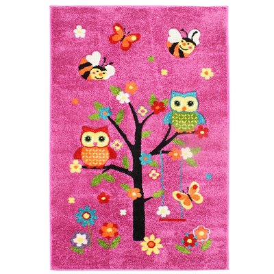 Tapis intérieur extérieur toucher laineux chouettes sur un arbre  CHOUETTES THE DECO FACTORY