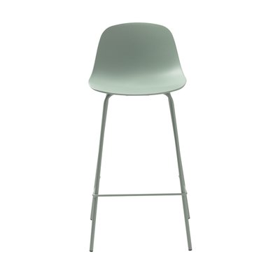 Lot de 2 chaises de bar en plastique et métal H67,5cm- HEL DRAWER