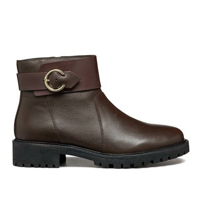 Ademende bottines in leer Hoara GEOX