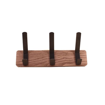 Patère en bois et métal 30cm ORNAMI