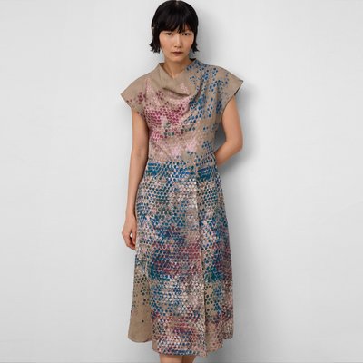 Robe imprimée en ramie ADOLFO DOMINGUEZ