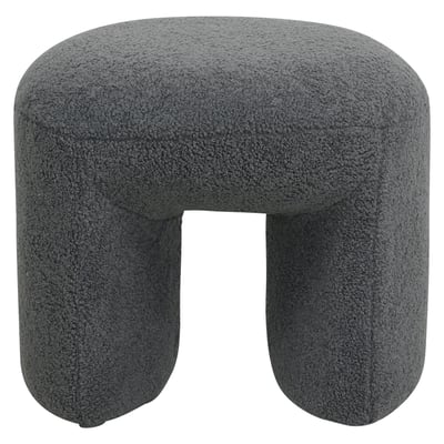 Pouf tissu effet laine bouclette ZAGO