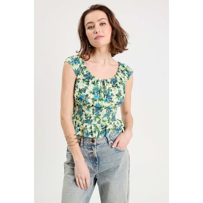 Blouse smockée manches courtes CACHE CACHE