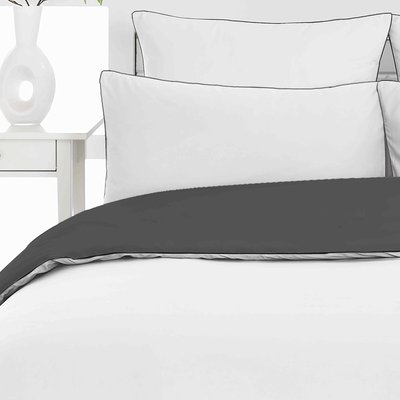 Parure de lit bicolore percale avec 2 taies 50x70 cm ROSE WOOD SENSEI MAISON