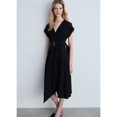 Robe asymétrique ceinture MANGO