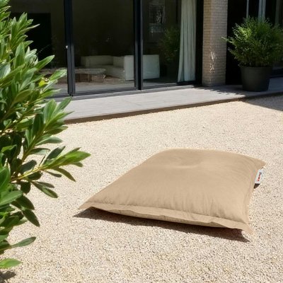 Pouf coussin de sol extérieur taupe - 100 cm ARTA PIER IMPORT