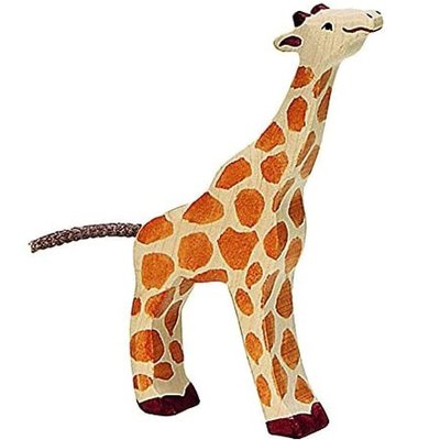 Figurine Petite girafe, mangeant HOLZTIGER