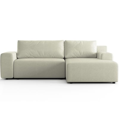 Canapé d'angle réversible convertible 5 places en tissu chenille - LUNO HOMIFAB