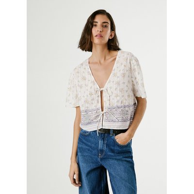 Blouse manches courtes avec nœuds PEPE JEANS