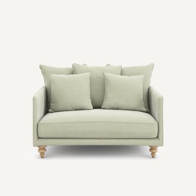 Canapé 2P velours stonewashed, Lazare AM.PM