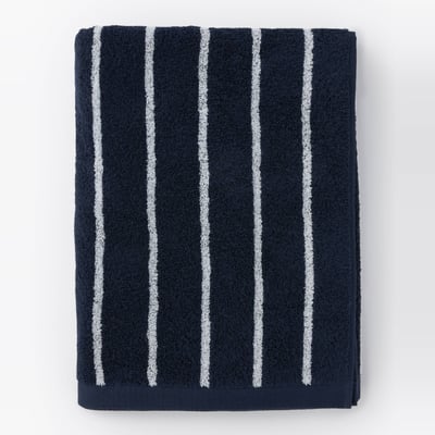 Drap de plage jacquard rayé, 100x180cm, 100% coton bio, gots MONOPRIX