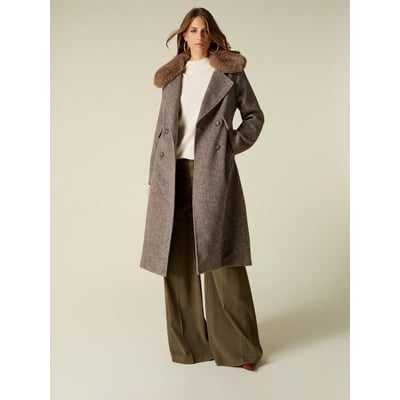 Manteau croisé chiné OLTRE