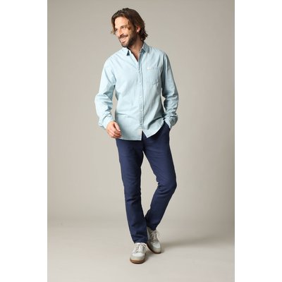 Chemise homme en coton chambray classique à manches longues MATCHY DEELUXE