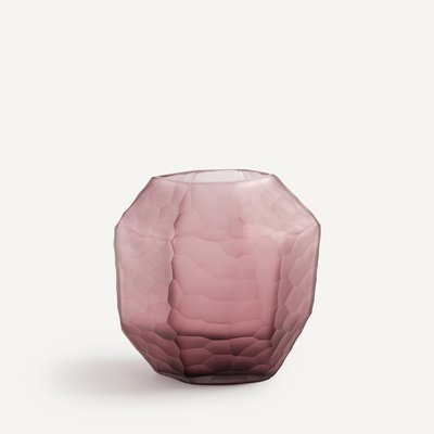 Vase en verre dépoli lie de vin, Zenka AM.PM
