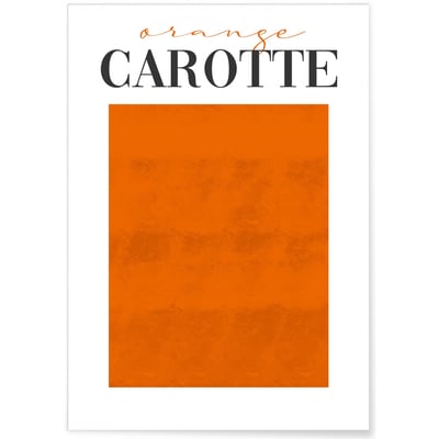 Affiche Orange Carotte L'AFFICHERIE