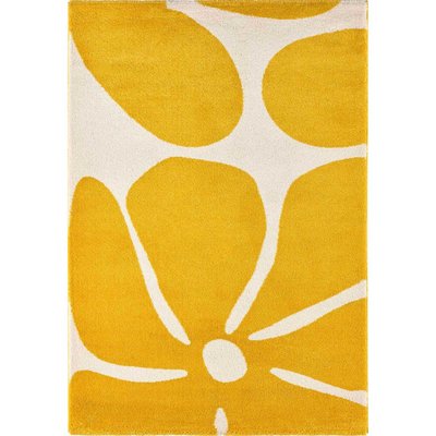 Tapis intérieur à poils longs Swing 385 jaune 200 x 280 cm JARDINDECO