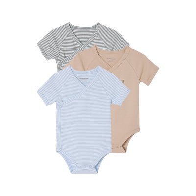 Lot de 3 bodies naissance manches courtes "mon petit cœur" VERTBAUDET