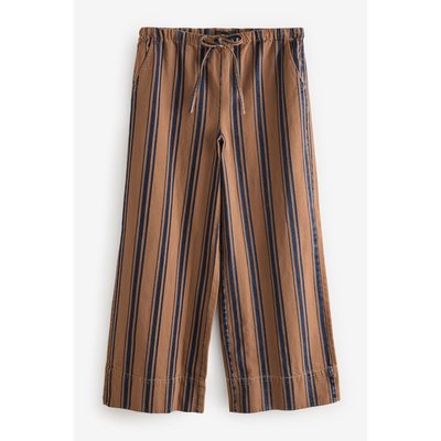 Jean large rayé avec taille élastique NEXT