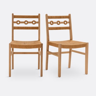 Set van 2 stoelen eik en vlechtwerk, Menorca LA REDOUTE INTERIEURS