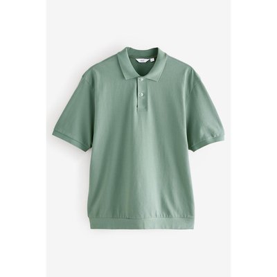 Polo texturé gaufré boutonné NEXT