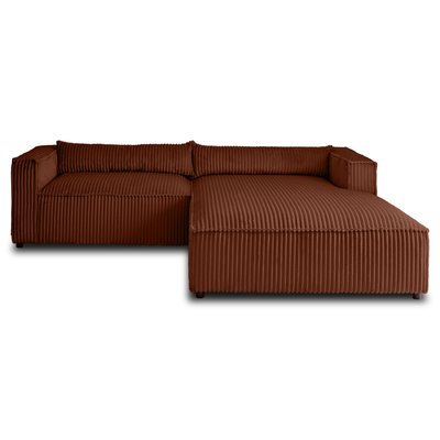 Canapé d'Angle droit en Velours grosses côtes 4 places - ELA LISA DESIGN
