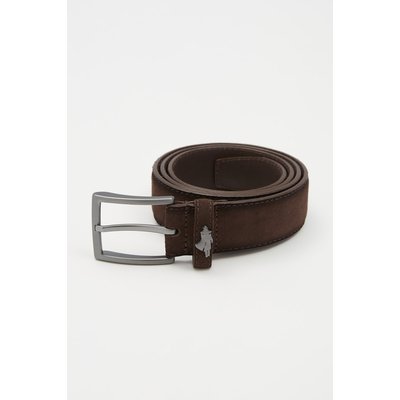 Ceinture en cuir aspect daim MCS