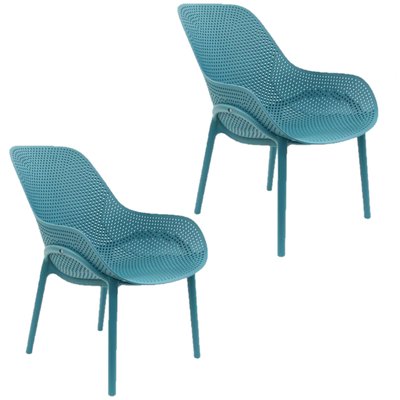 2 Fauteuils pour table de jardin design Malibu TOILINUX