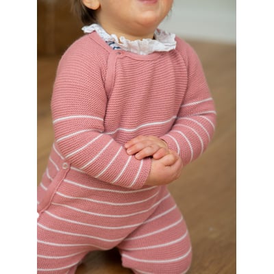 Combinaison bébé marinière LA MANUFACTURE DE LAYETTE