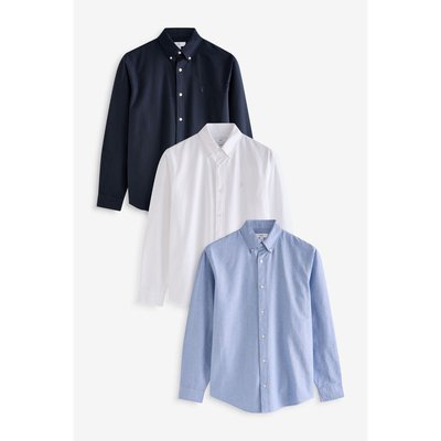 Chemises oxford à manches longues, lot de 3 NEXT