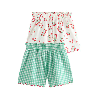 Short texturé à bord festonné, lot de 2 NEXT