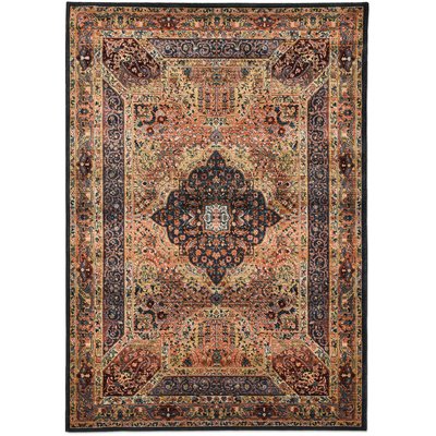 Tapis tissé au design oriental dans des couleurs chaudes - Gabiro THEKO