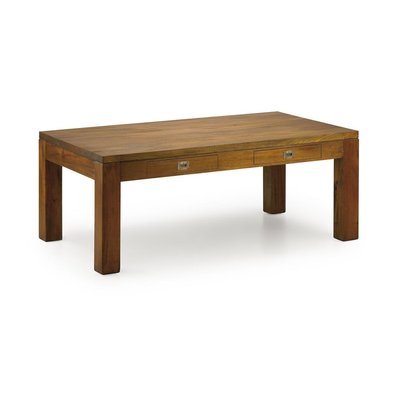 Table basse 2 tiroirs bronze - CLÉOPHÉE DECORATION D’AUTREFOIS