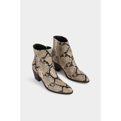 Bottines python à talons MORGAN