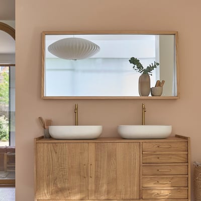 Miroir en bois massif 135x67 cm  FIFTIES BERAH GETAH
