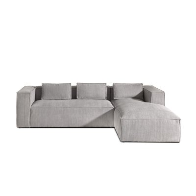 Canapé d'Angle droit en Velours côtelé 4 places - STELLA LISA DESIGN