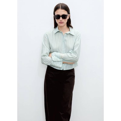 Chemise crop rayures MANGO