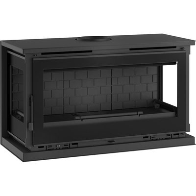 FM Poêle à bois panoramique suspendu M-103 FK 13,5kW foyer fonte FM BIOMASA